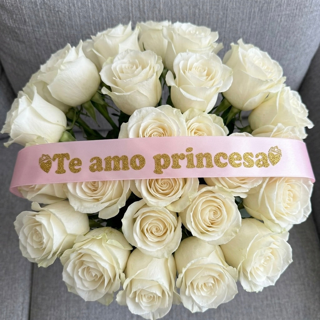 LISTÓN SATINADO DECORADO “TE AMO PRINCESA”
