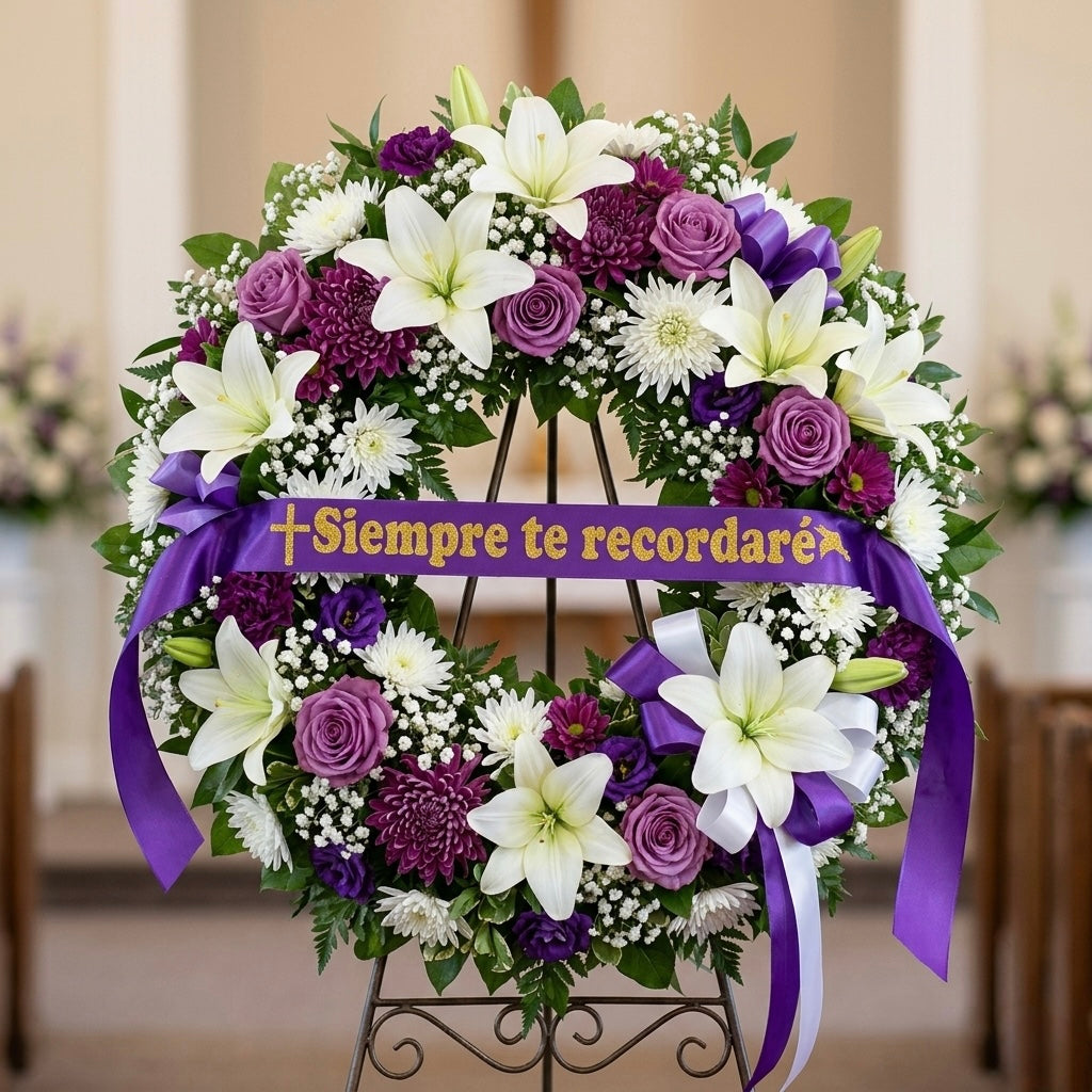 LISTÓN SATINADO DECORADO “SIEMPRE TE RECORDARÉ”
