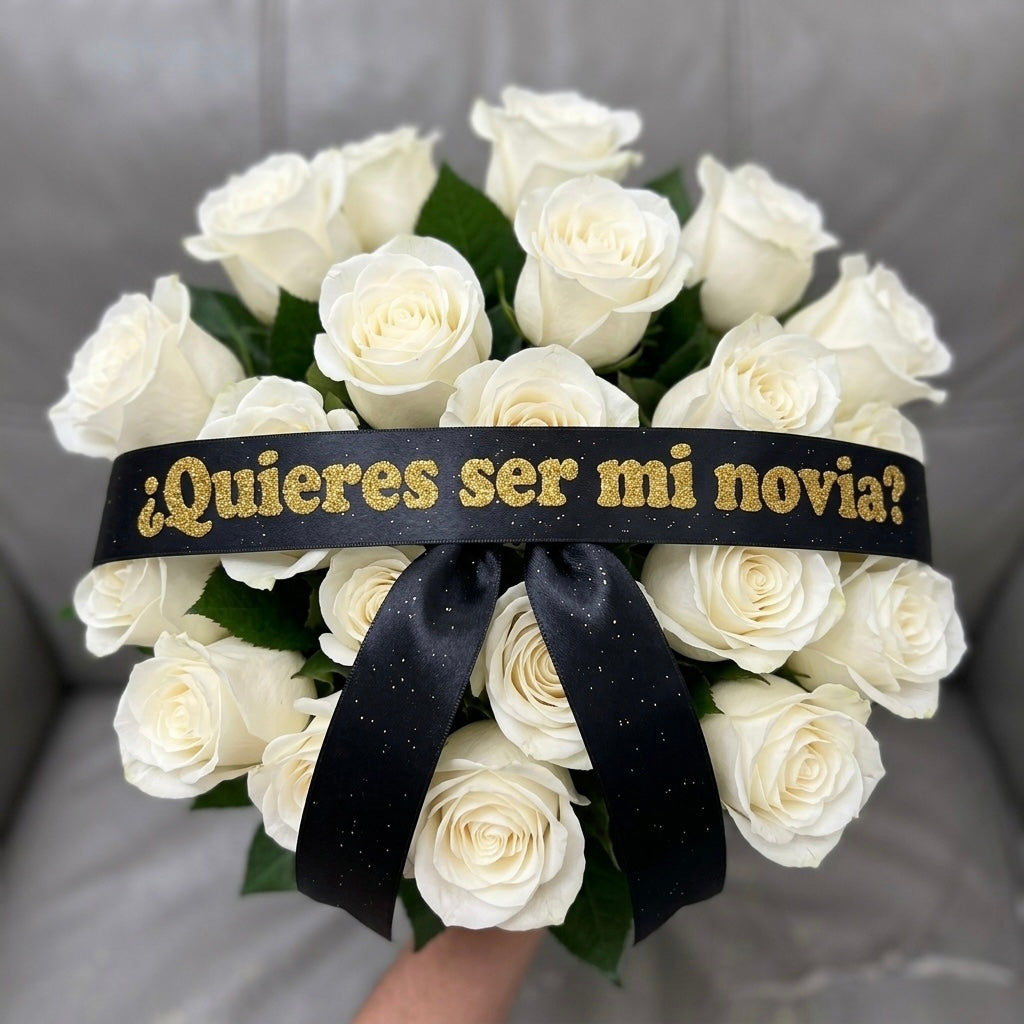 LISTÓN SATINADO DECORADO “¿QUIERES SER MI NOVIA?”