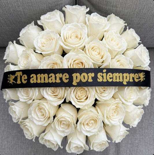 LISTÓN SATINADO DECORADO “TE AMARÉ POR SIEMPRE”